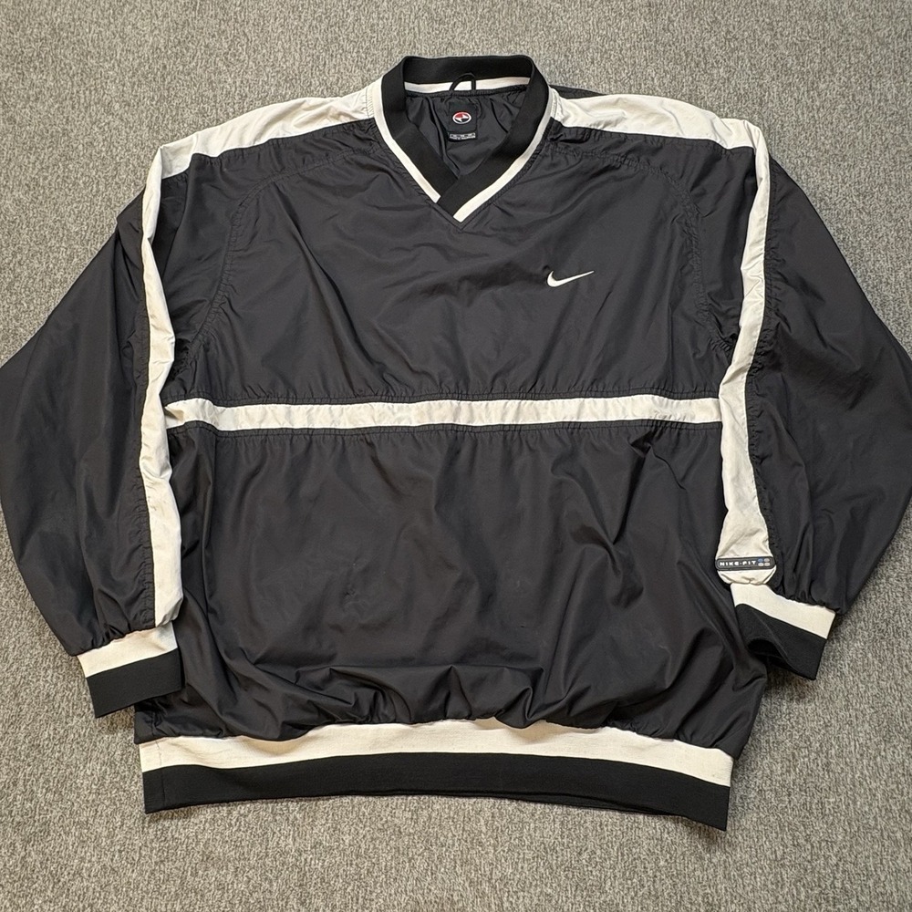Vintage Nike Tiger Woods Pullover Men's XL Black 1/4 Zip Golf Ying Yang FIT 90s